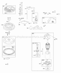 Controls Electric Starter Exhaust System Flywheel Diagram and Parts List for 442577-0121-E1  Briggs and Stratton Engine